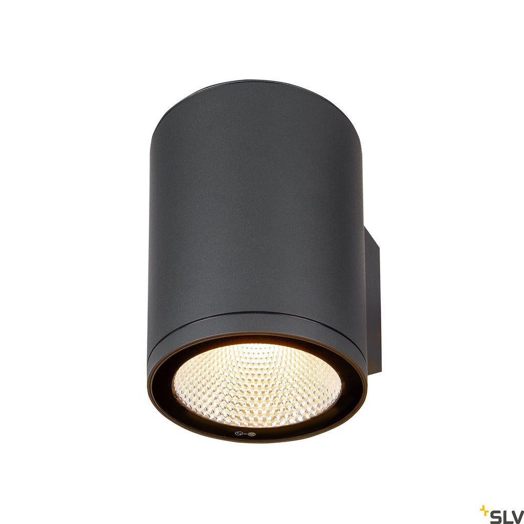 SLV ENOLA ROUND L single outdoor LED surface-mounted wall light anthracite CCT 3000/4000K 1003440