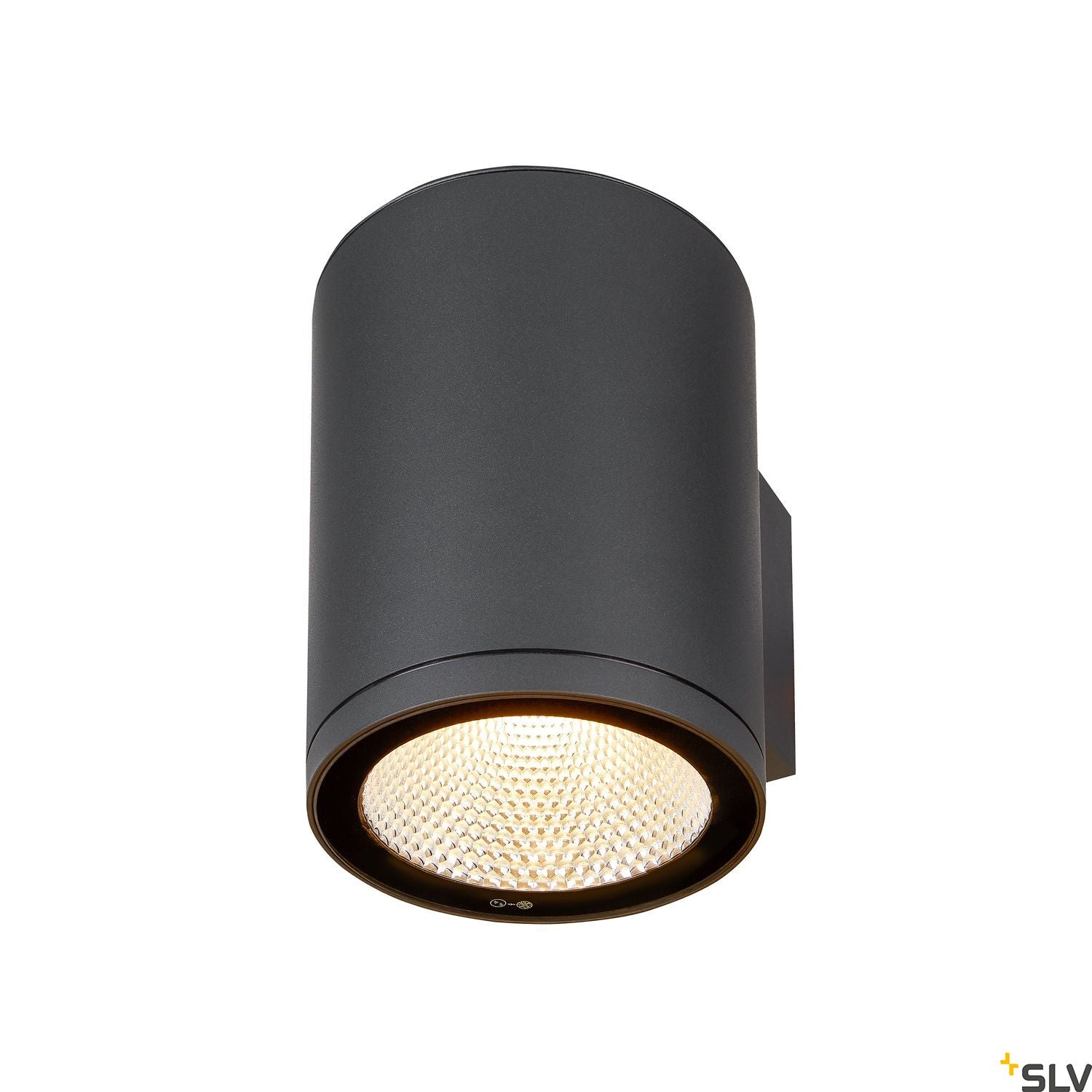 SLV ENOLA ROUND L single outdoor LED surface-mounted wall light anthracite CCT 3000/4000K 1003440