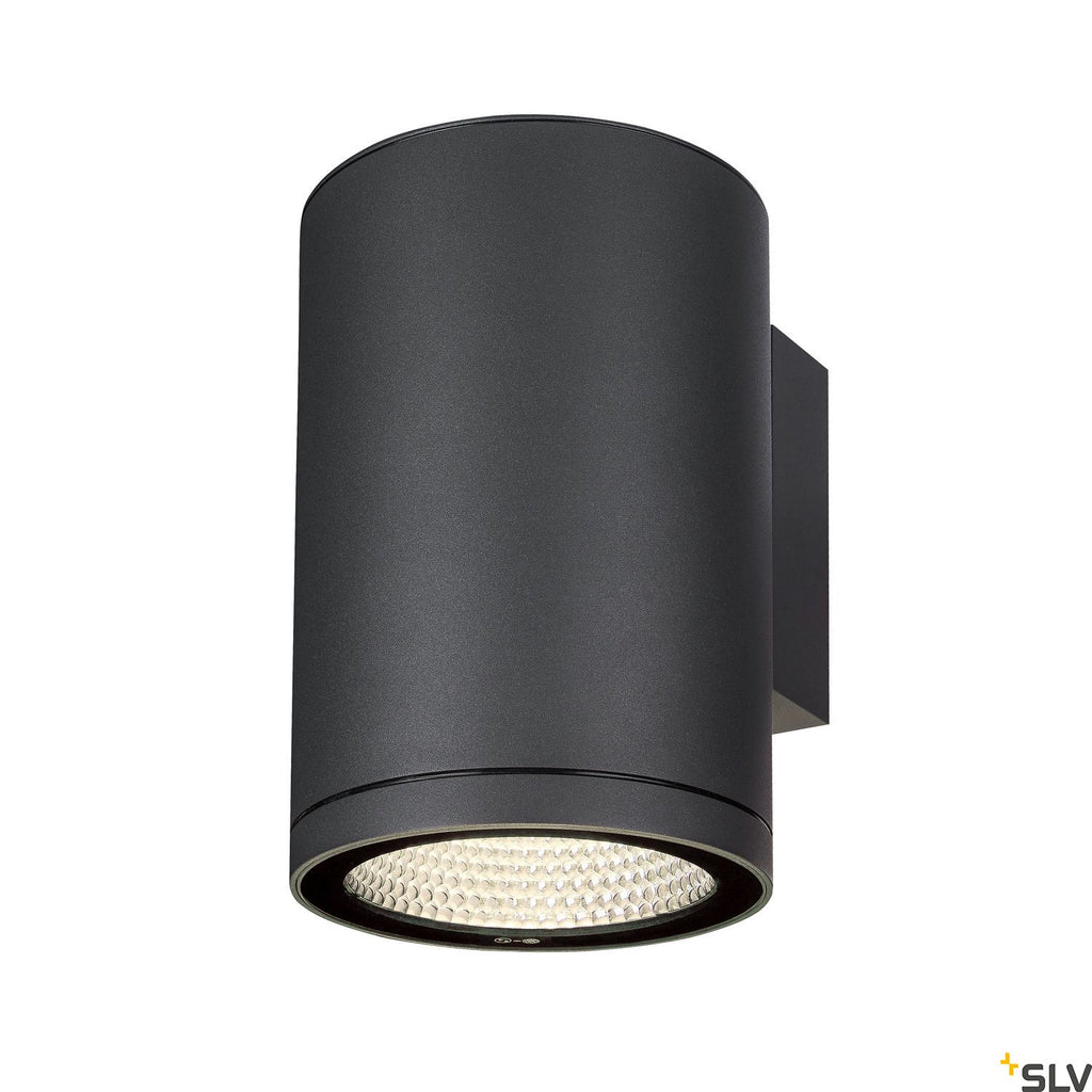 SLV ENOLA ROUND L single outdoor LED surface-mounted wall light anthracite CCT 3000/4000K 1003440