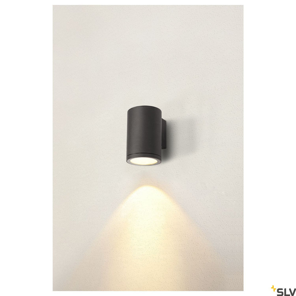 SLV ENOLA ROUND L single outdoor LED surface-mounted wall light anthracite CCT 3000/4000K 1003440