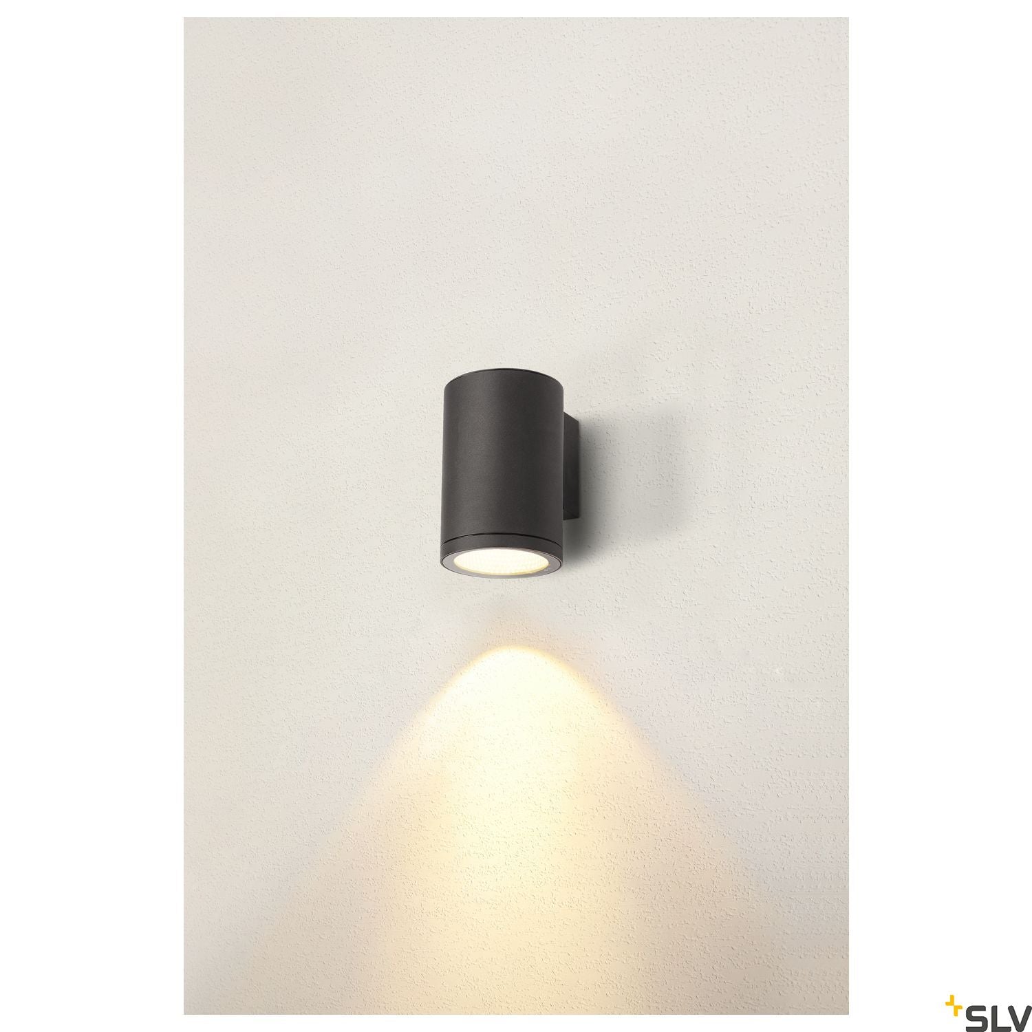 SLV ENOLA ROUND L single outdoor LED surface-mounted wall light anthracite CCT 3000/4000K 1003440