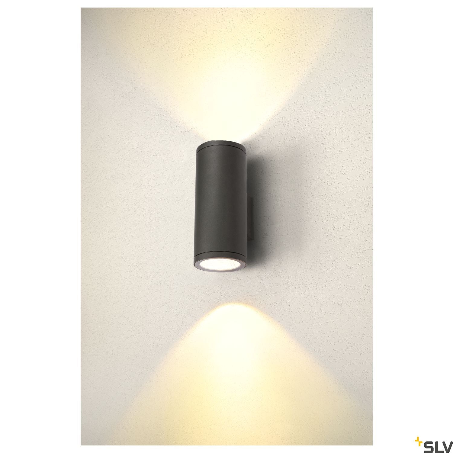 SLV ENOLA ROUND UP/DOWN L outdoor LED surface-mounted wall light anthracite CCT 3000/4000K 1003441