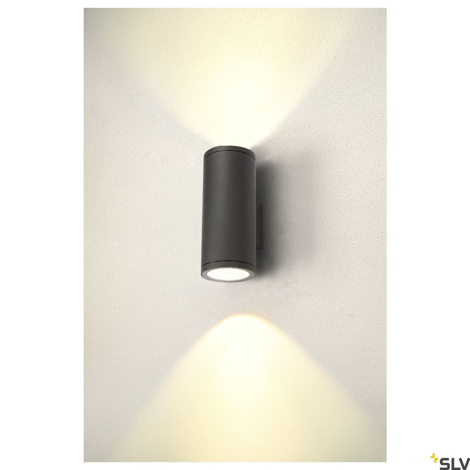 SLV ENOLA ROUND UP/DOWN L outdoor LED surface-mounted wall light anthracite CCT 3000/4000K 1003441
