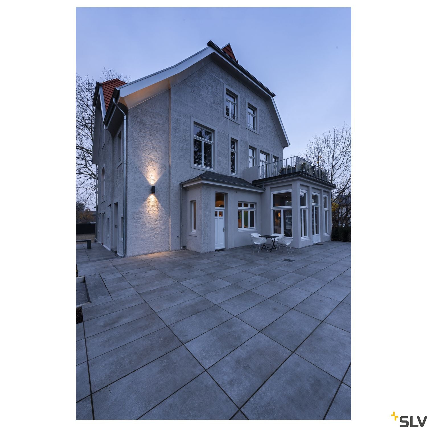 SLV ENOLA ROUND UP/DOWN L outdoor LED surface-mounted wall light anthracite CCT 3000/4000K 1003441
