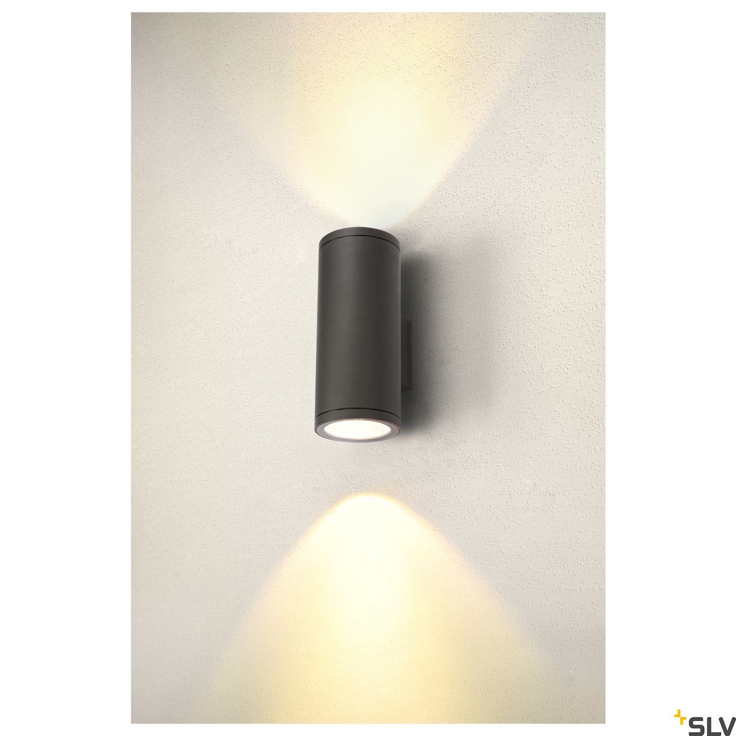SLV ENOLA ROUND UP/DOWN L outdoor LED surface-mounted wall light anthracite CCT 3000/4000K 1003441