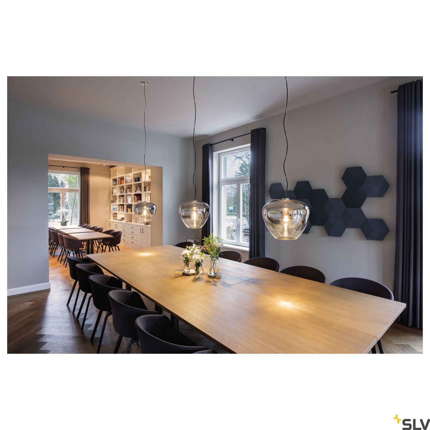 SLV PANTILO CONVEX 40 indoor pendant E27 chrome 1003444