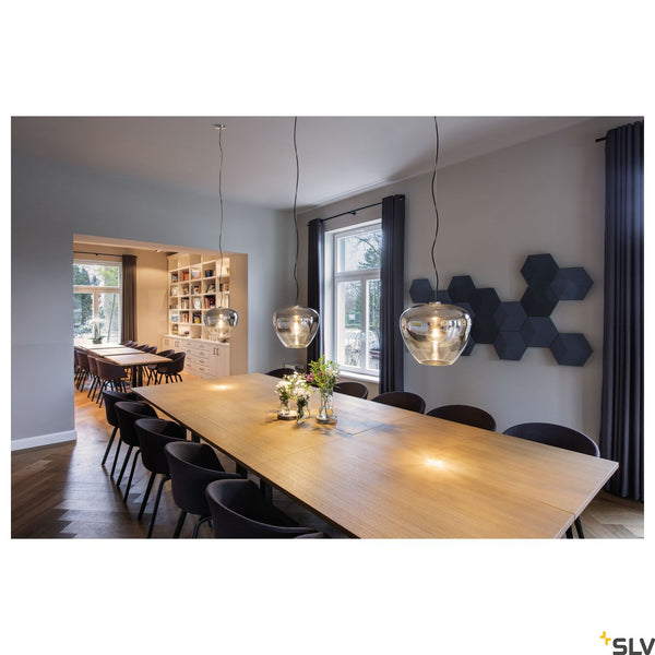 SLV PANTILO CONVEX 40 indoor pendant E27 chrome 1003444