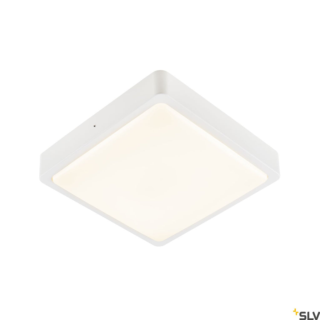 SLV AINOS SQUARE outdoor LED surface-mounted wall and ceiling light white CCT switch 3000/4000K 1003449