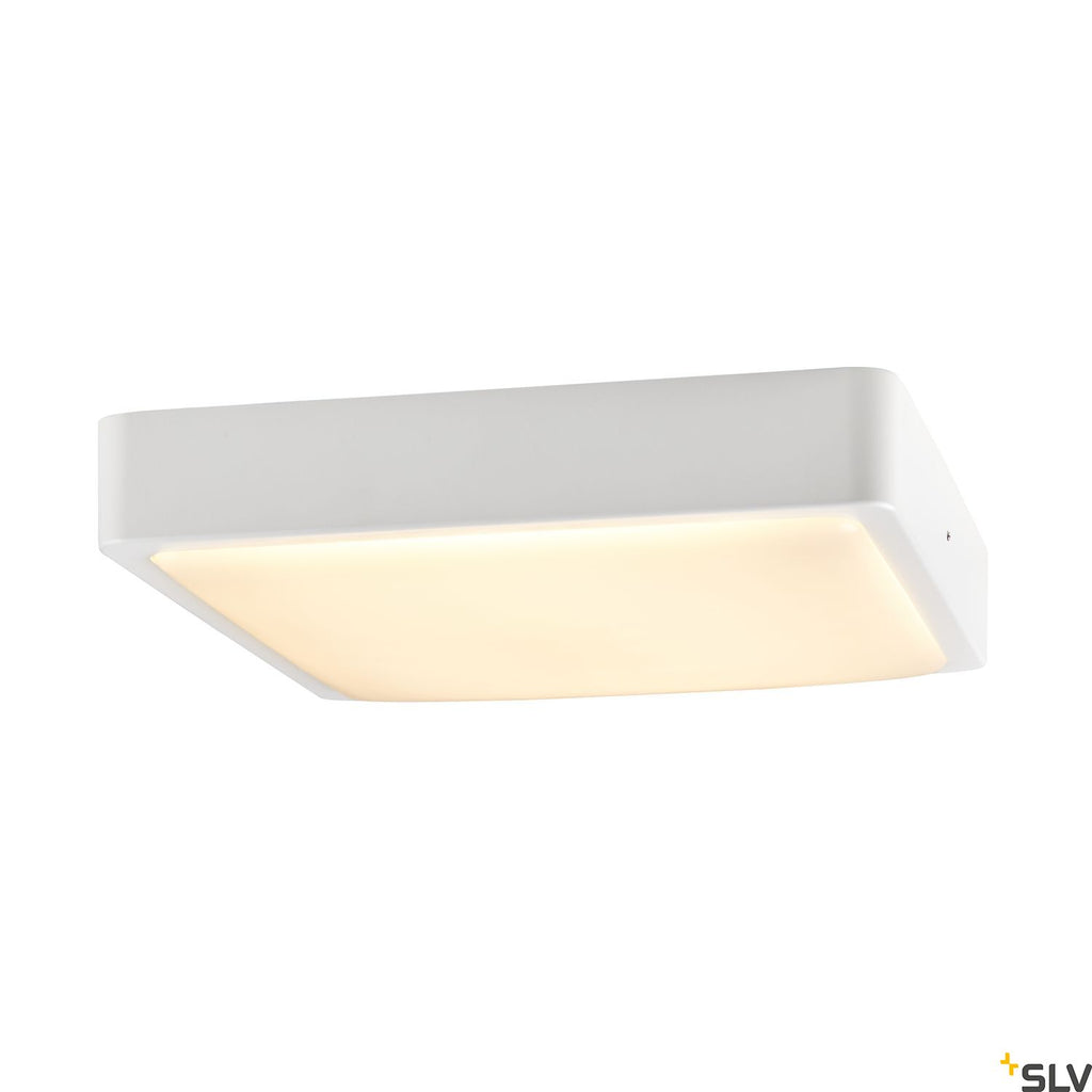 SLV AINOS SQUARE outdoor LED surface-mounted wall and ceiling light white CCT switch 3000/4000K 1003449