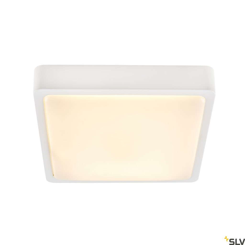 SLV AINOS SQUARE outdoor LED surface-mounted wall and ceiling light white CCT switch 3000/4000K 1003449