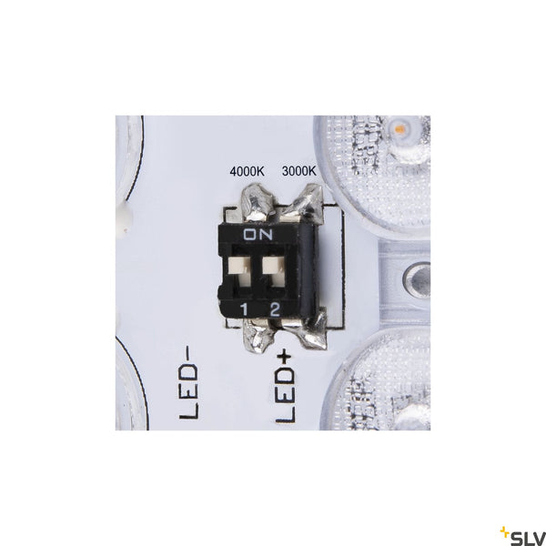 SLV AINOS SQUARE outdoor LED surface-mounted wall and ceiling light white CCT switch 3000/4000K 1003449