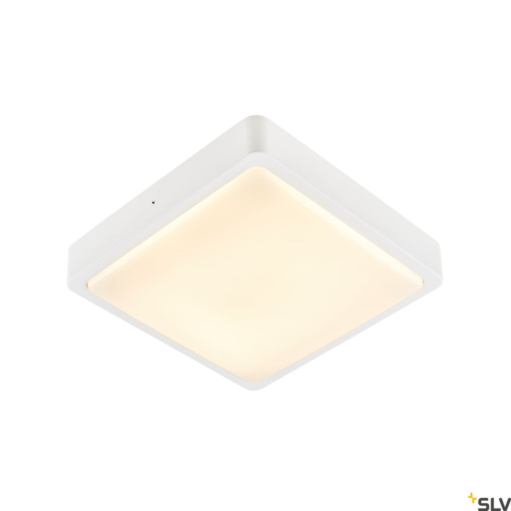 SLV AINOS SQUARE SENSOR outdoor LED surface-mounted wall and ceiling light white CCT switch 3000/4000K 1003451