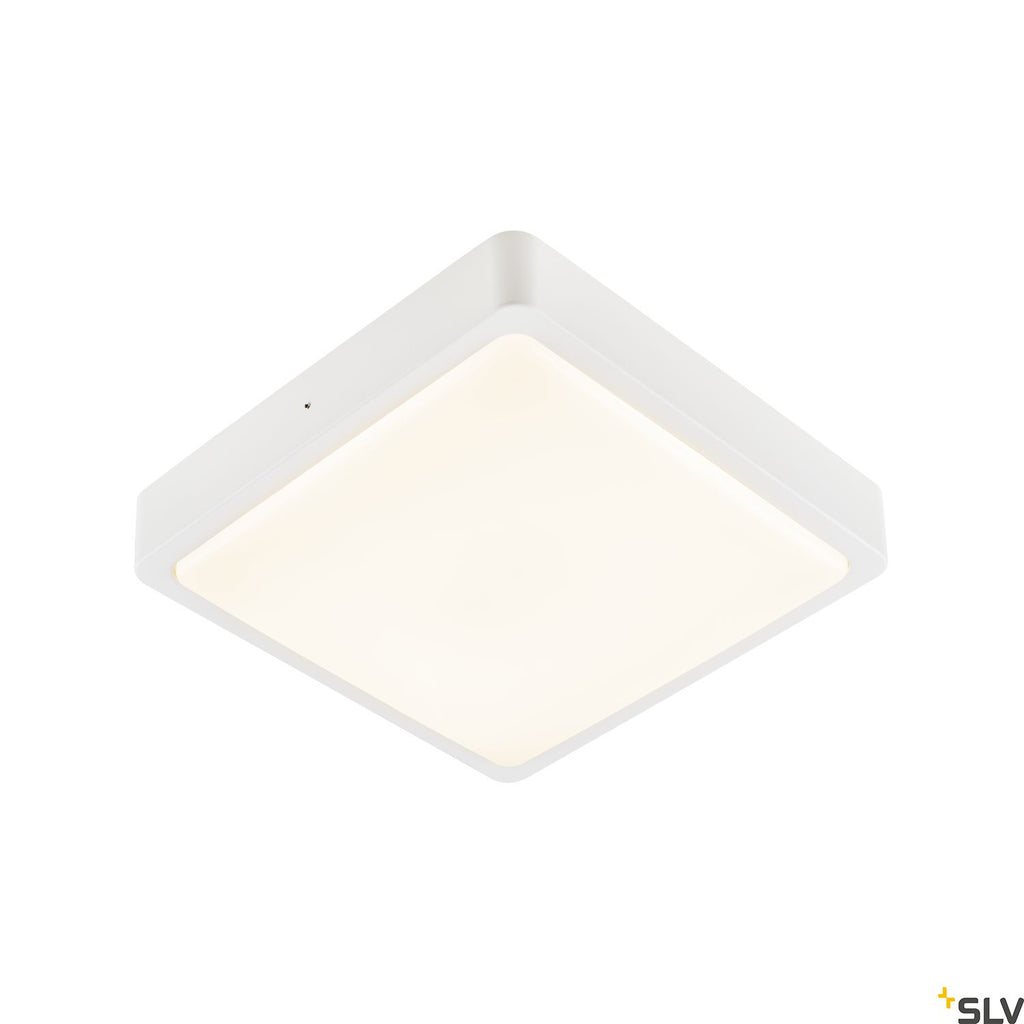 SLV AINOS SQUARE SENSOR outdoor LED surface-mounted wall and ceiling light white CCT switch 3000/4000K 1003451