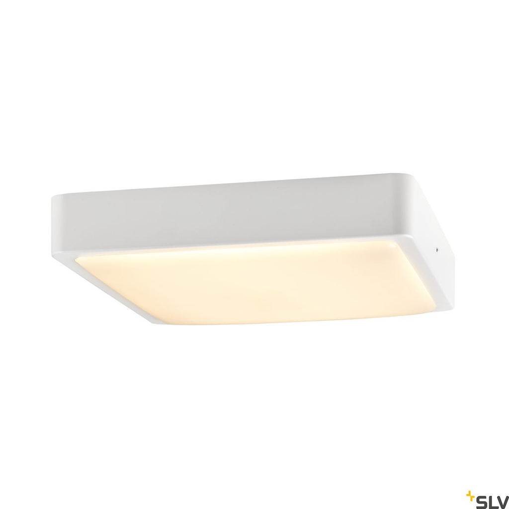 SLV AINOS SQUARE SENSOR outdoor LED surface-mounted wall and ceiling light white CCT switch 3000/4000K 1003451