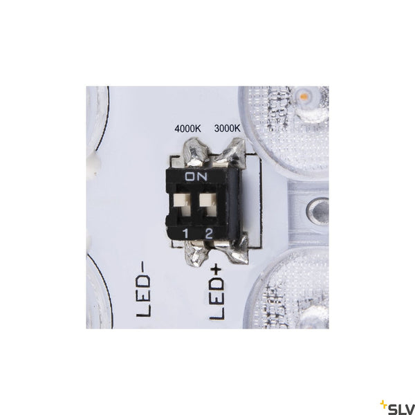 SLV AINOS SQUARE SENSOR outdoor LED surface-mounted wall and ceiling light white CCT switch 3000/4000K 1003451