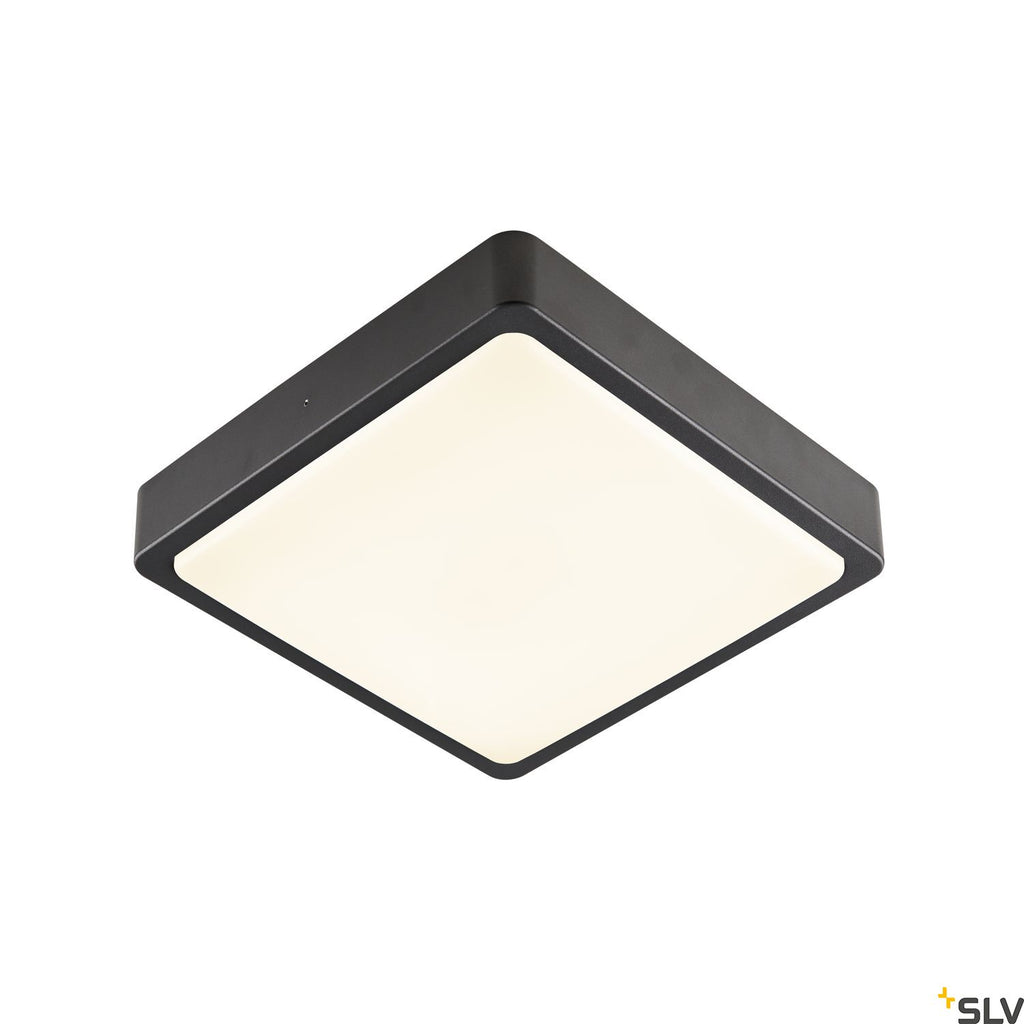 SLV AINOS SQUARE SENSOR outdoor LED surface-mounted wall and ceiling light anthracite CCT switch 3000/4000K 1003452