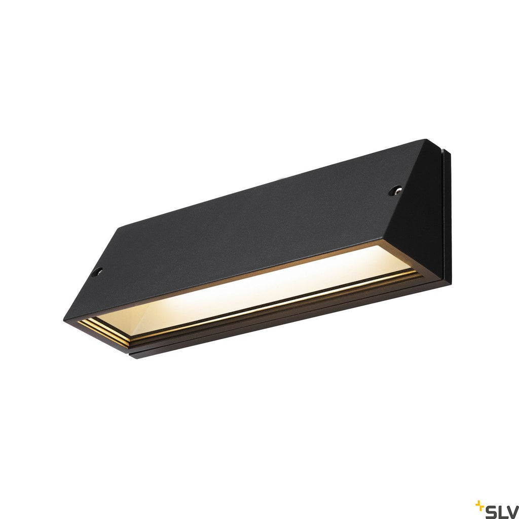 SLV PEMA® outdoor LED surface-mounted wall light black CCT switch 3000/4000K 1003453