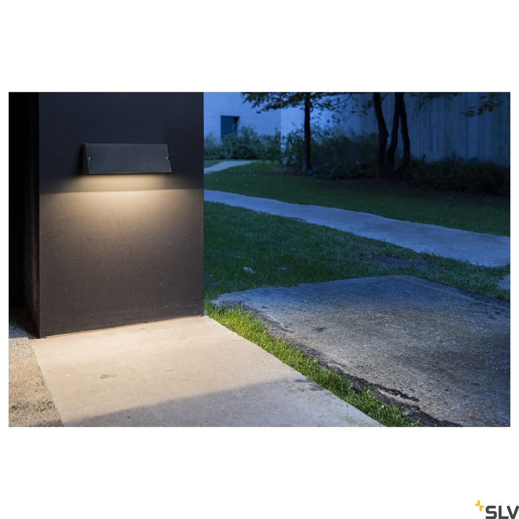 SLV PEMA® outdoor LED surface-mounted wall light black CCT switch 3000/4000K 1003453