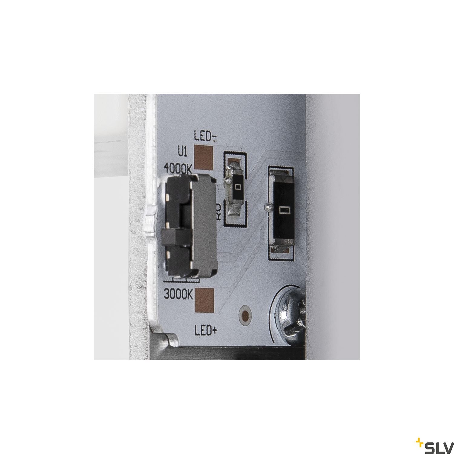 SLV PEMA® outdoor LED surface-mounted wall light grey CCT switch 3000/4000K 1003454