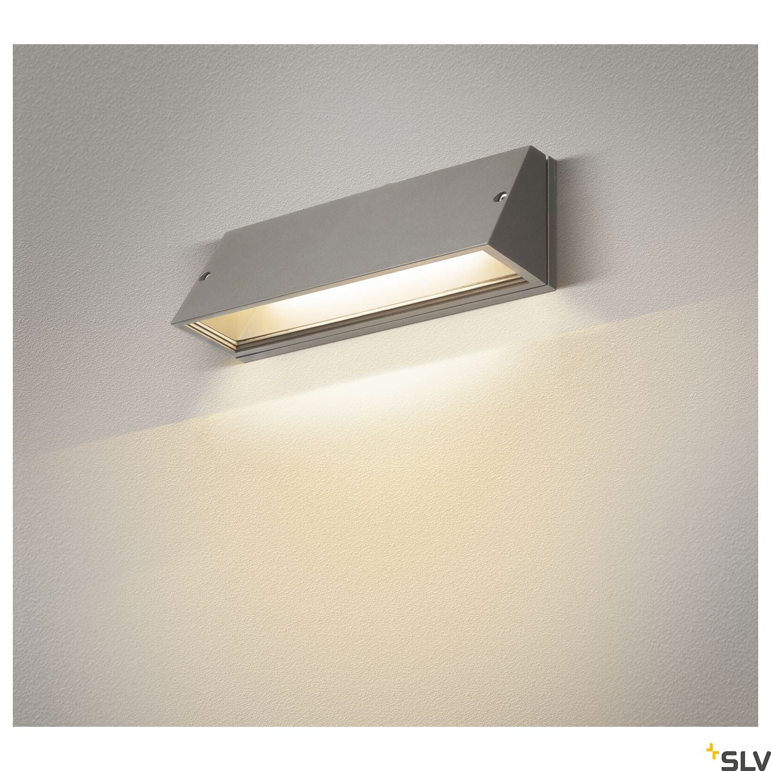 SLV PEMA® outdoor LED surface-mounted wall light grey CCT switch 3000/4000K 1003454
