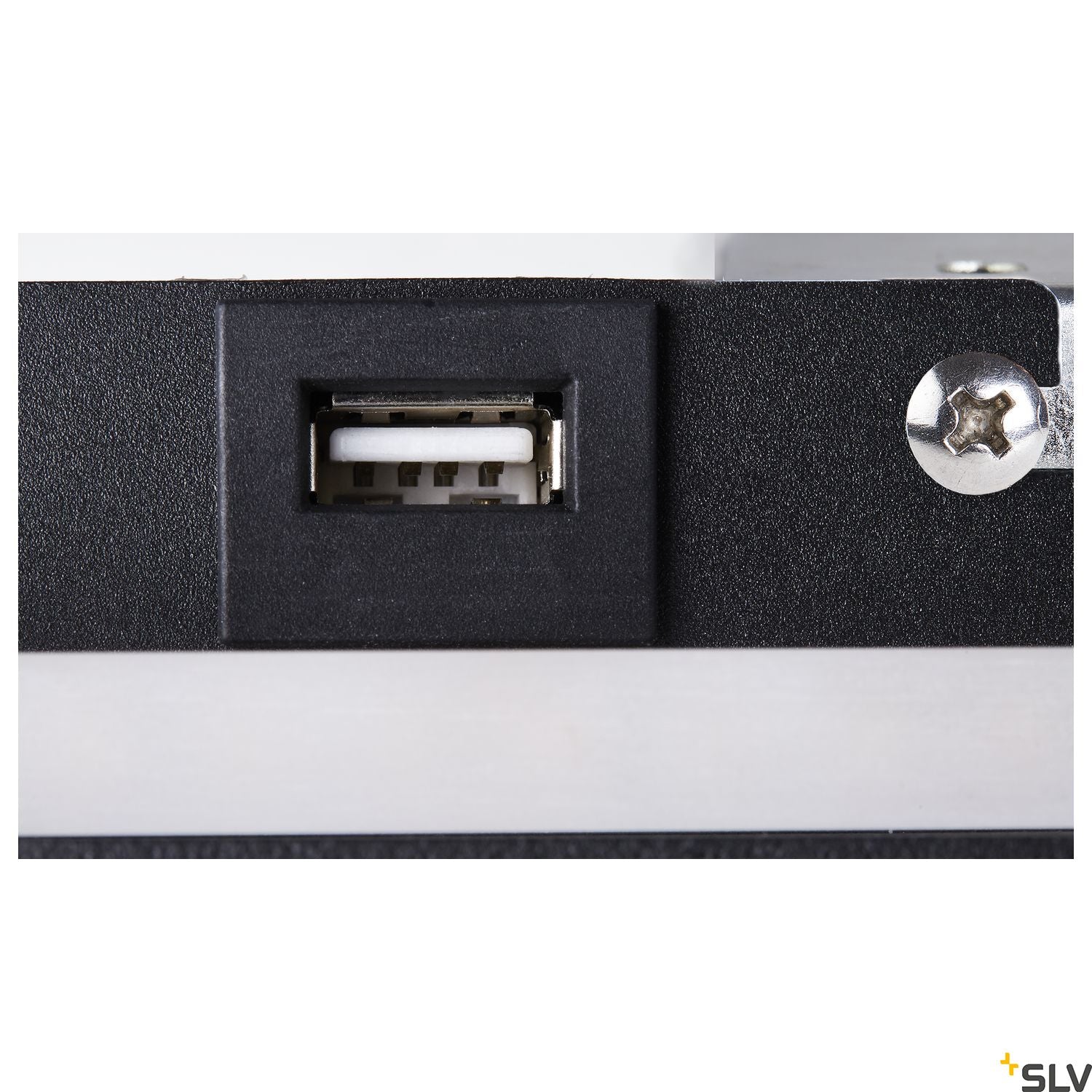 SLV SOMNILA SPOT indoor LED surface-mounted wall light 3000K black version left incl. USB connection 1003455
