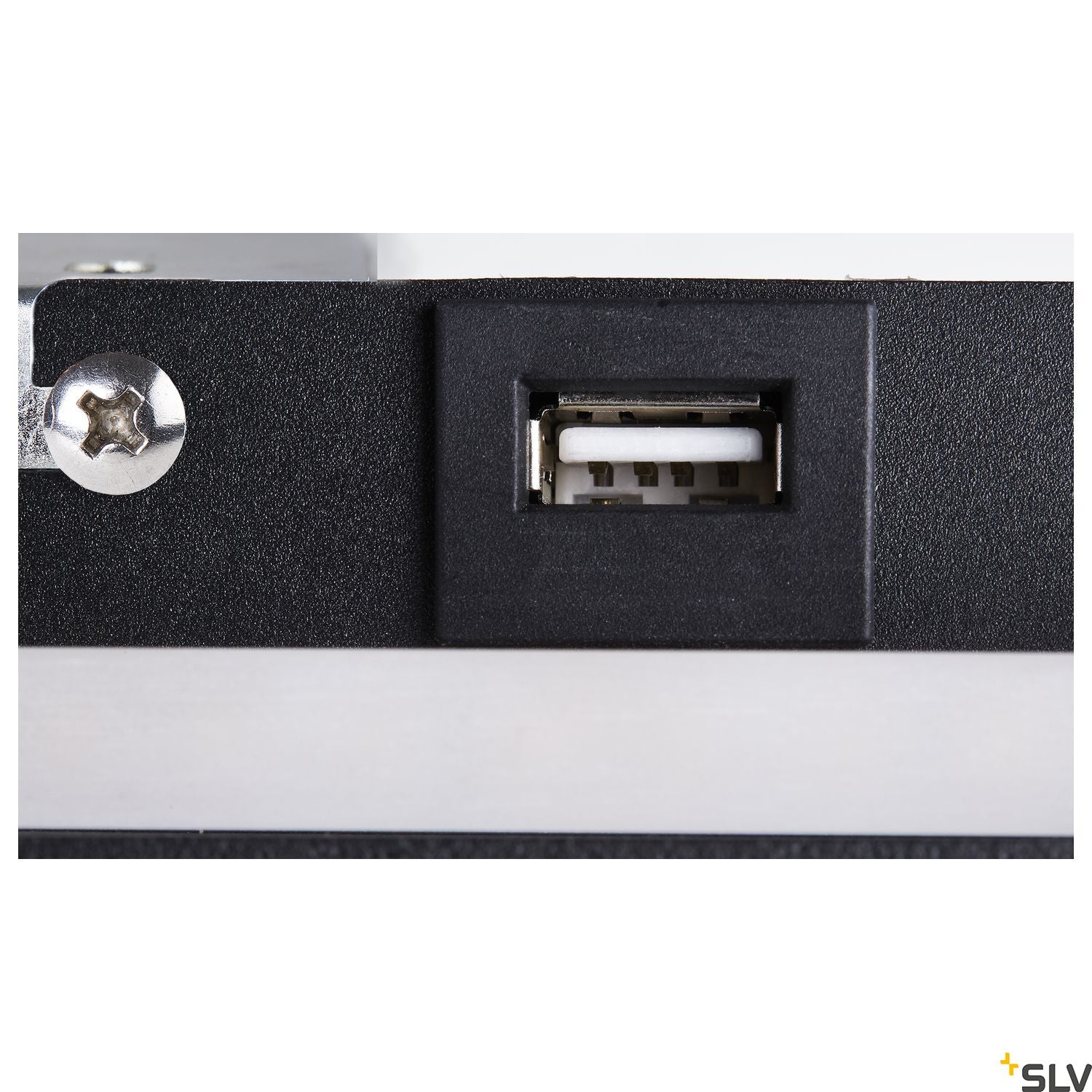 SLV SOMNILA SPOT indoor LED surface-mounted wall light 3000K black version right incl. USB connection 1003456