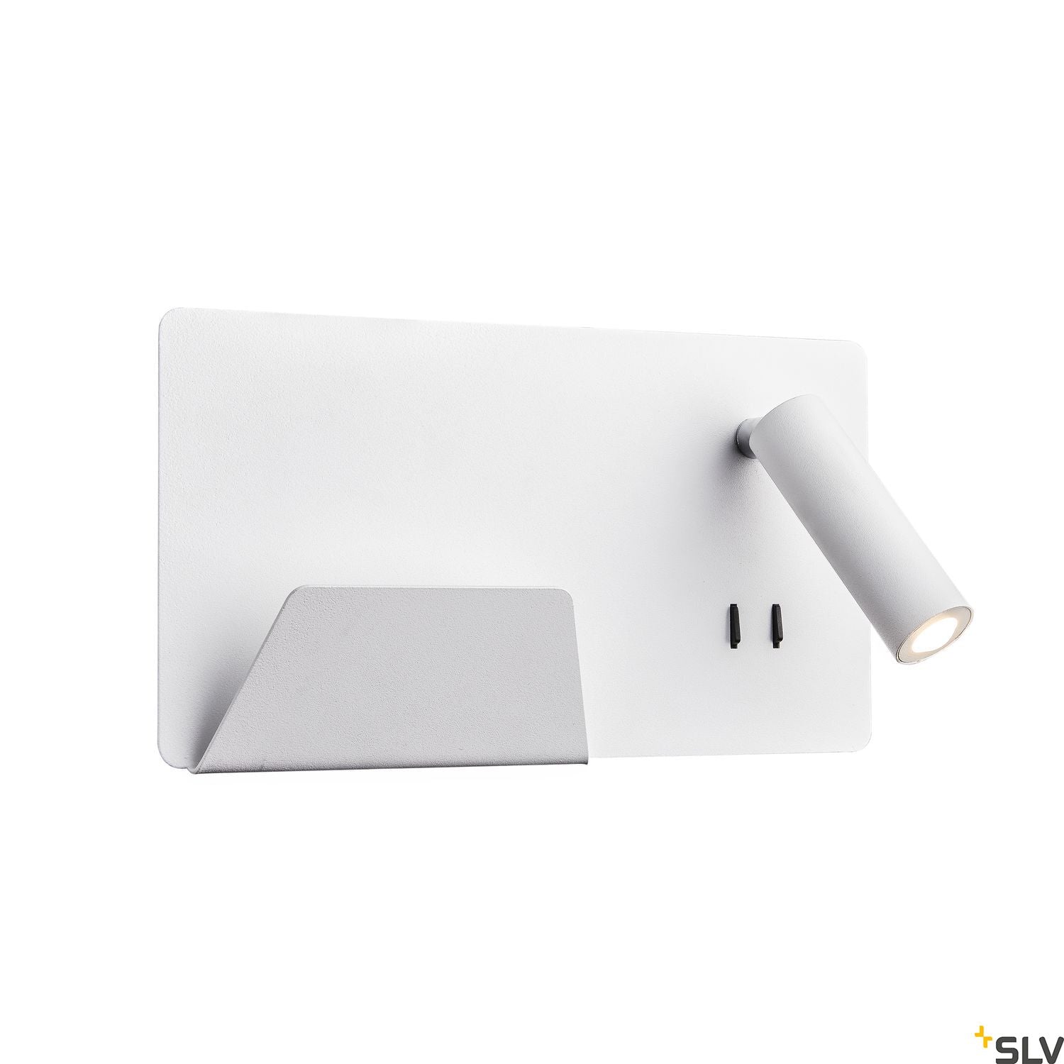 SLV SOMNILA SPOT indoor LED surface-mounted wall light 3000K white version left incl. USB connection 1003457