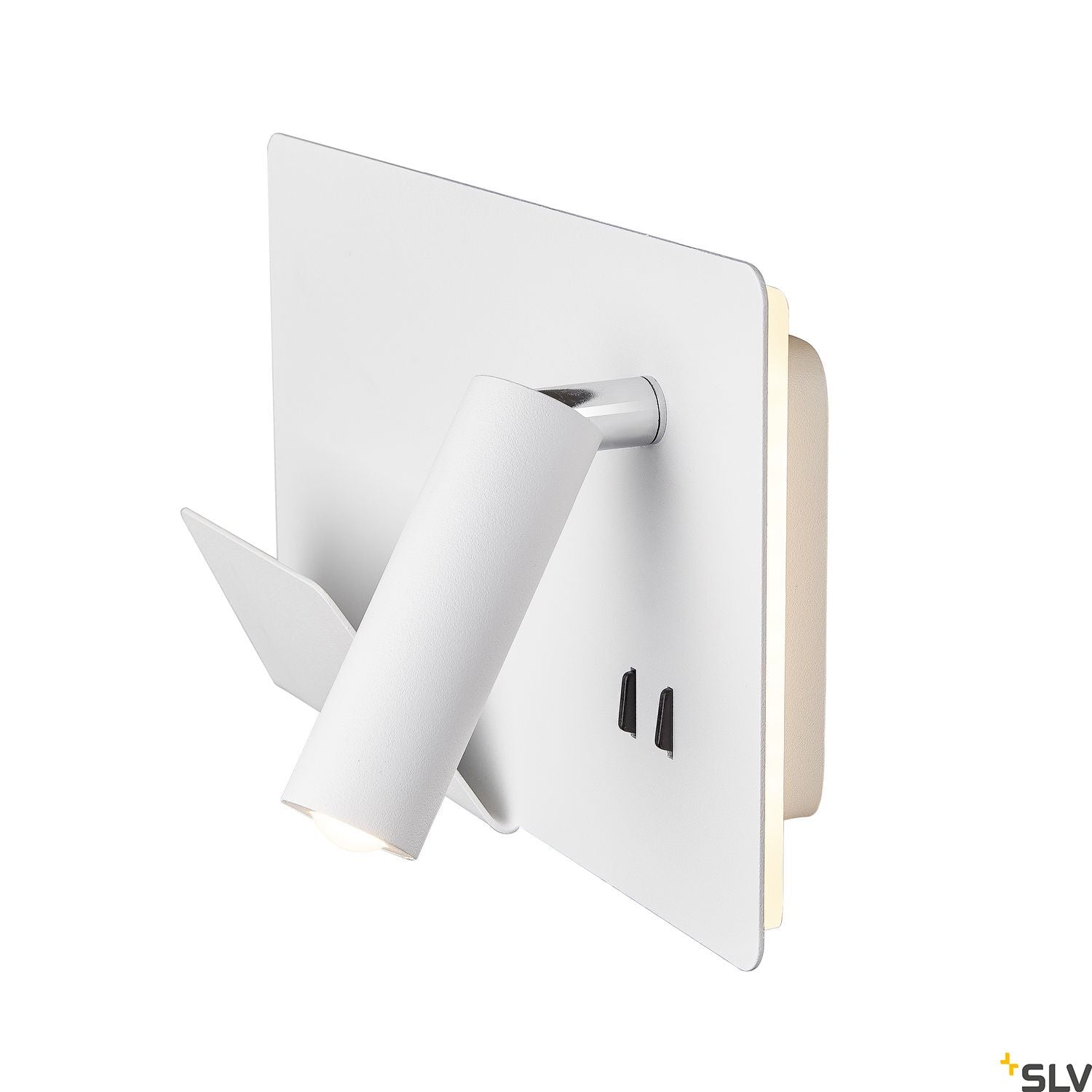 SLV SOMNILA SPOT indoor LED surface-mounted wall light 3000K white version left incl. USB connection 1003457