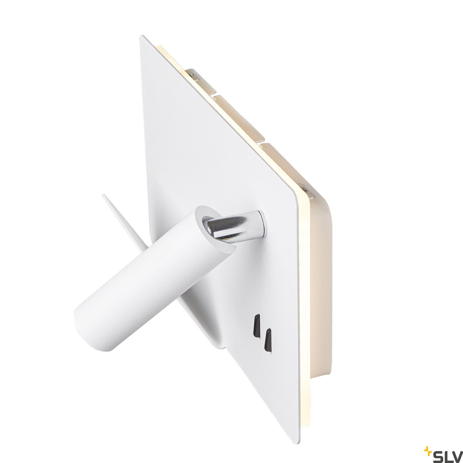 SLV SOMNILA SPOT indoor LED surface-mounted wall light 3000K white version left incl. USB connection 1003457