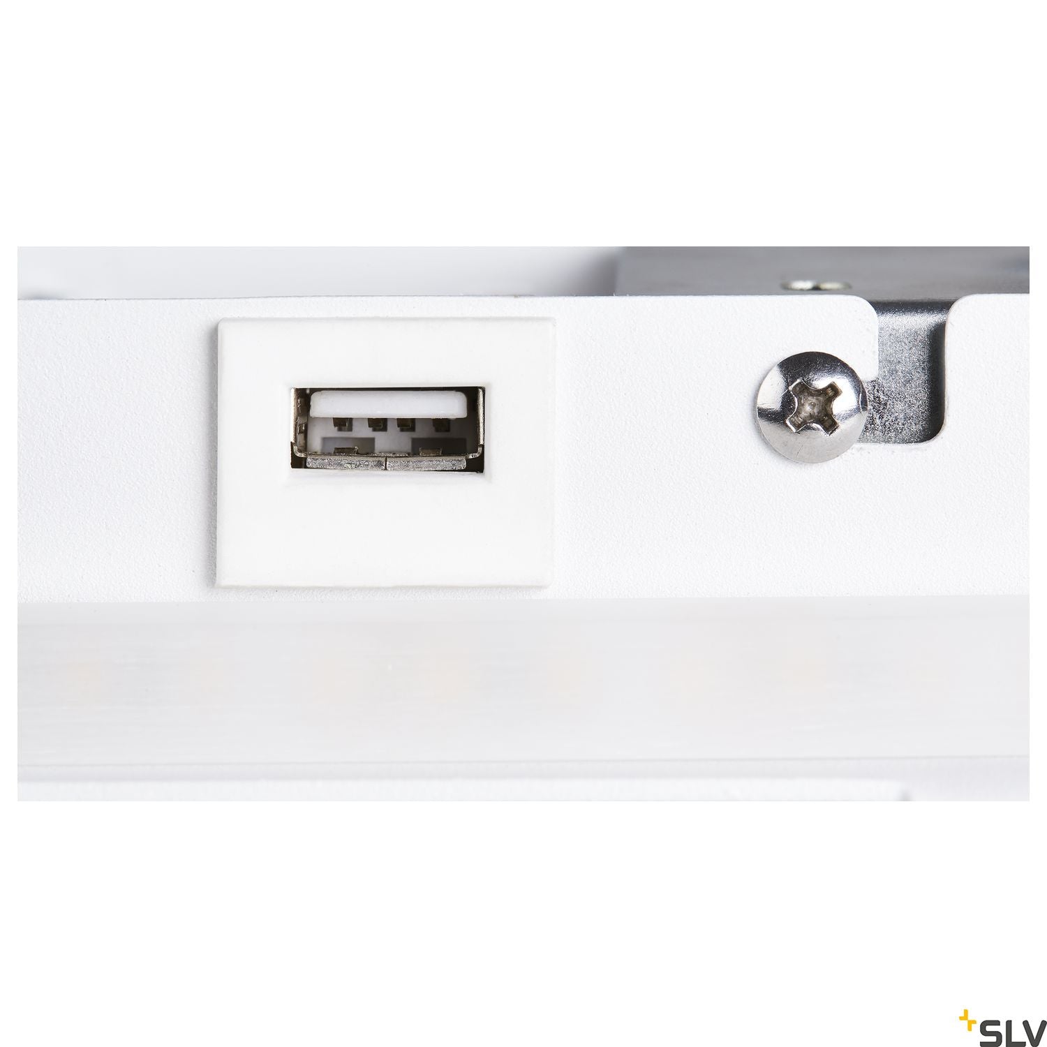 SLV SOMNILA SPOT indoor LED surface-mounted wall light 3000K white version left incl. USB connection 1003457