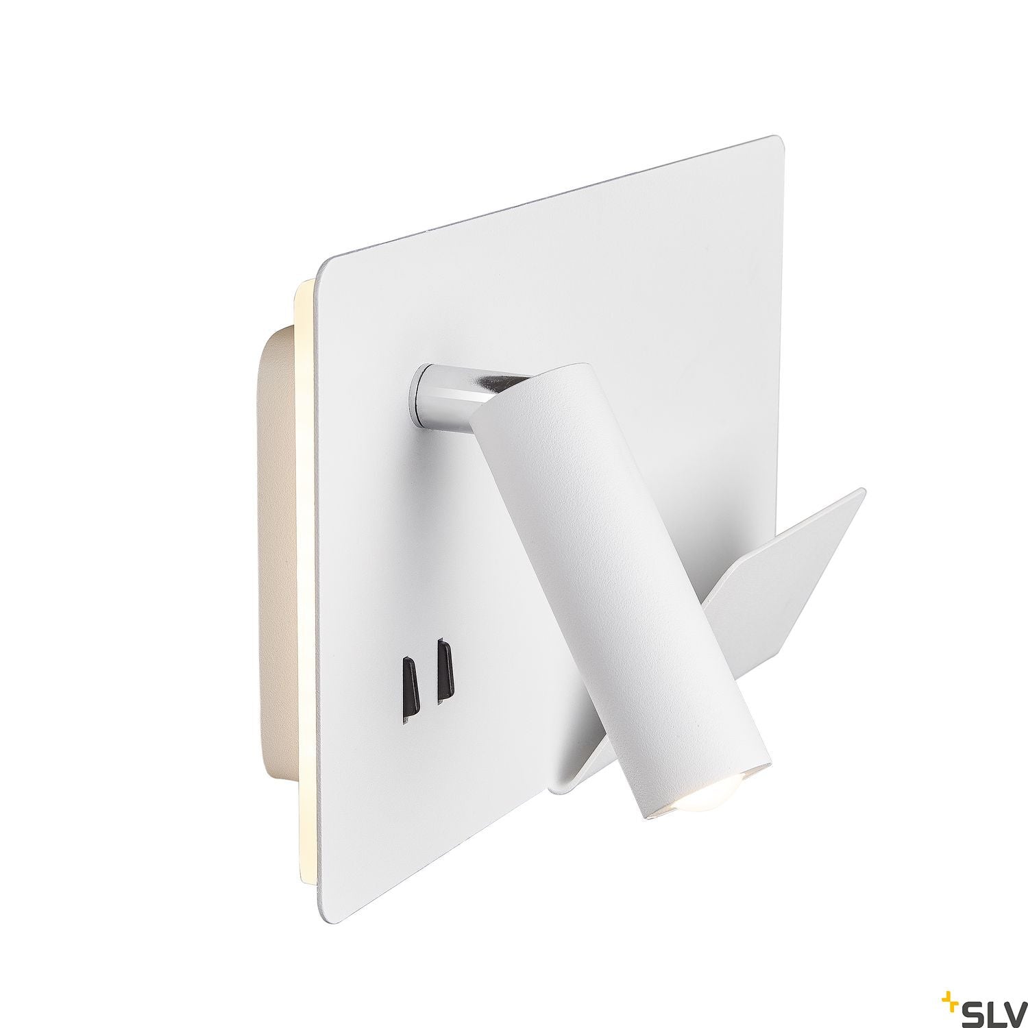 SLV SOMNILA SPOT indoor LED surface-mounted wall light 3000K white version right incl. USB connection 1003458