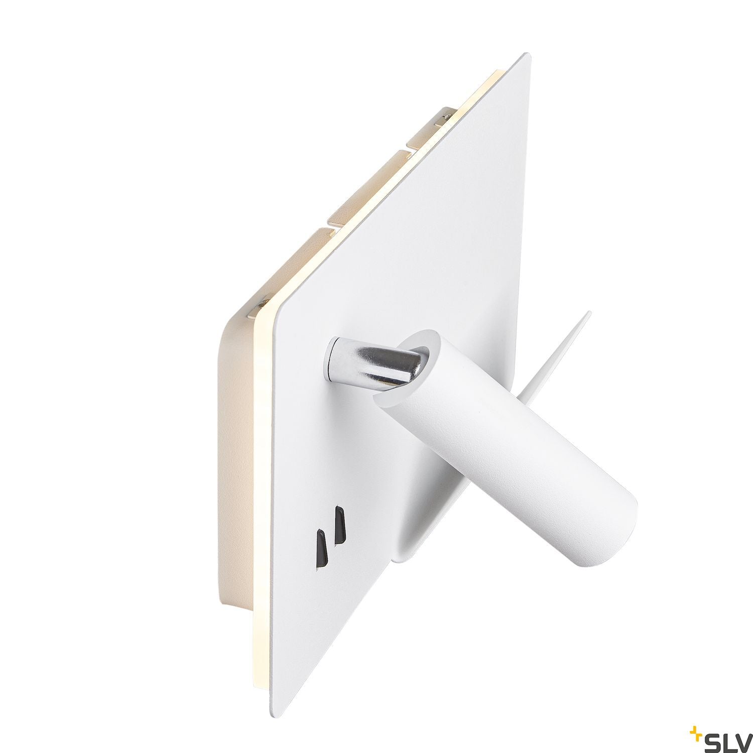 SLV SOMNILA SPOT indoor LED surface-mounted wall light 3000K white version right incl. USB connection 1003458