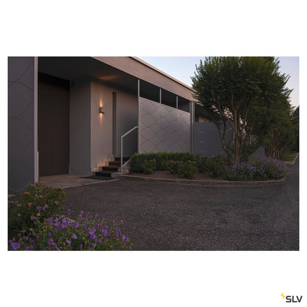 SLV MANA OUT WL, Wall-mounted light set grey/anthracite 11W 650lm 3000K CRI80 60° Phase cut-off 1003470