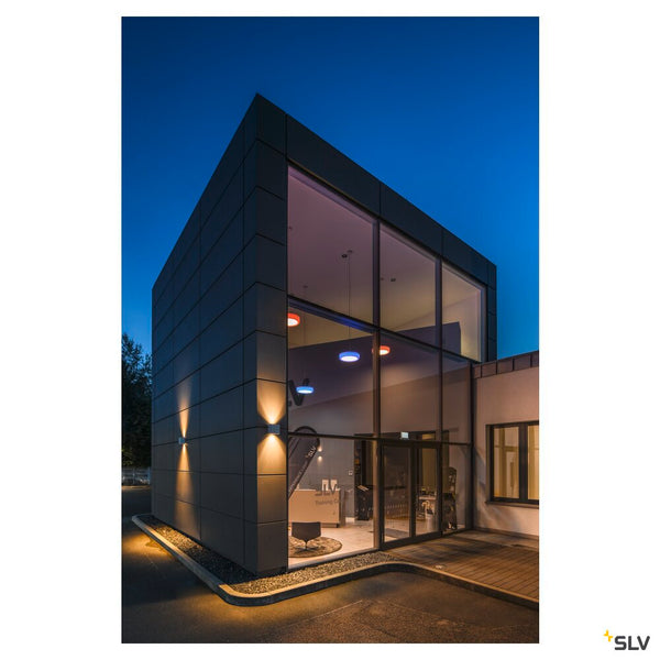 SLV MANA OUT WL, Wall-mounted light set grey/anthracite 11W 650lm 3000K CRI80 60° Phase cut-off 1003470