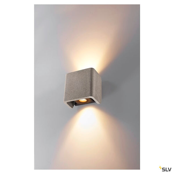 SLV MANA OUT WL, Wall-mounted light set grey/anthracite 11W 650lm 3000K CRI80 60° Phase cut-off 1003470