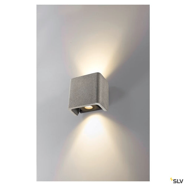 SLV MANA OUT WL, Wall-mounted light set grey/anthracite 11W 650lm 3000K CRI80 60° Phase cut-off 1003470
