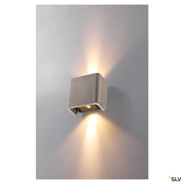 SLV MANA OUT WL, Wall-mounted light set grey/anthracite 11W 650lm 3000K CRI80 60° Phase cut-off 1003470