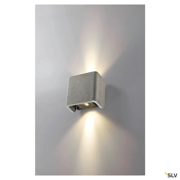 SLV MANA OUT WL, Wall-mounted light set grey/anthracite 11W 650lm 3000K CRI80 60° Phase cut-off 1003470