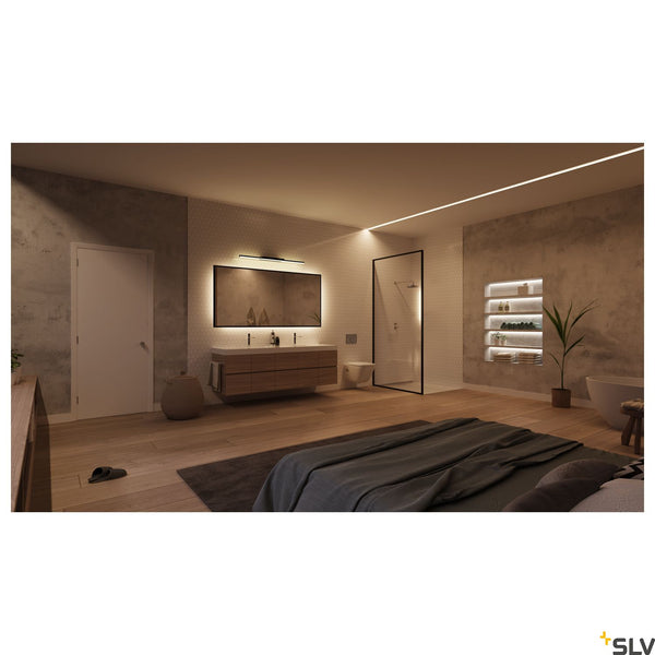 SLV GLENOS® 60, indoor LED mirror light black CCT switch 3000/4000K 1003506