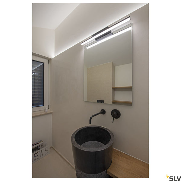 SLV GLENOS® 60, indoor LED mirror light black CCT switch 3000/4000K 1003506