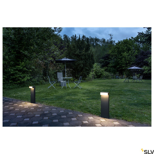 SLV L-LINE OUT 50 FL POLE Outdoor LED free-standing light horizontal anthracite CCT switch 3000/4000K 1003537
