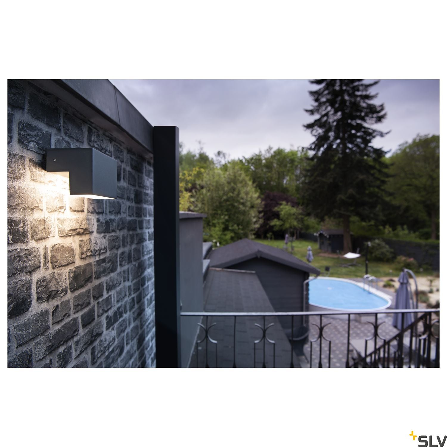 SLV L-LINE OUT WL Outdoor LED wall-mounted light anthracite CCT switch 3000/4000K 1003539