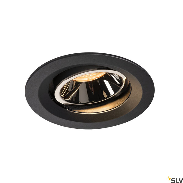 SLV NUMINOS DL M Indoor LED recessed ceiling light black/chrome 2700K 55° gimballed rotating and pivoting 1003561