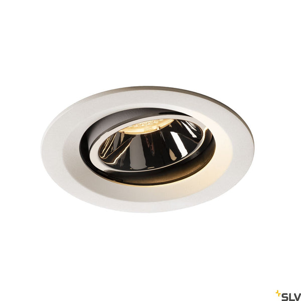 SLV NUMINOS DL M Indoor LED recessed ceiling light white/chrome 3000K 40° gimballed rotating and pivoting 1003594