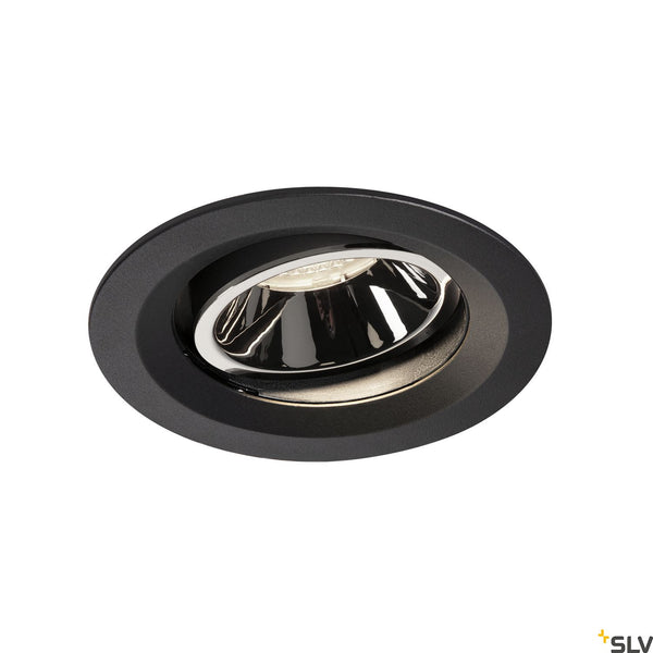 SLV NUMINOS DL M Indoor LED recessed ceiling light black/chrome 4000K 55° gimballed rotating and pivoting 1003609