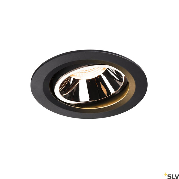 SLV NUMINOS DL L Indoor LED recessed ceiling light black/chrome 2700K 55° gimballed rotating and pivoting 1003633