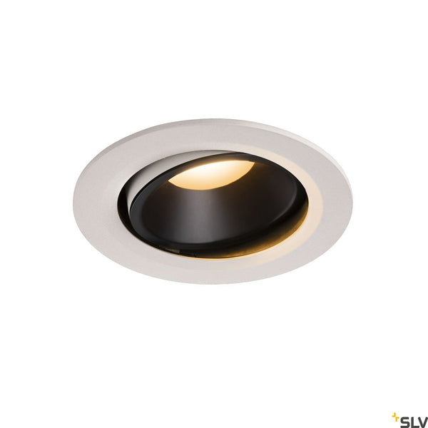 SLV NUMINOS DL L Indoor LED recessed ceiling light white/black 2700K 55° gimballed rotating and pivoting 1003643