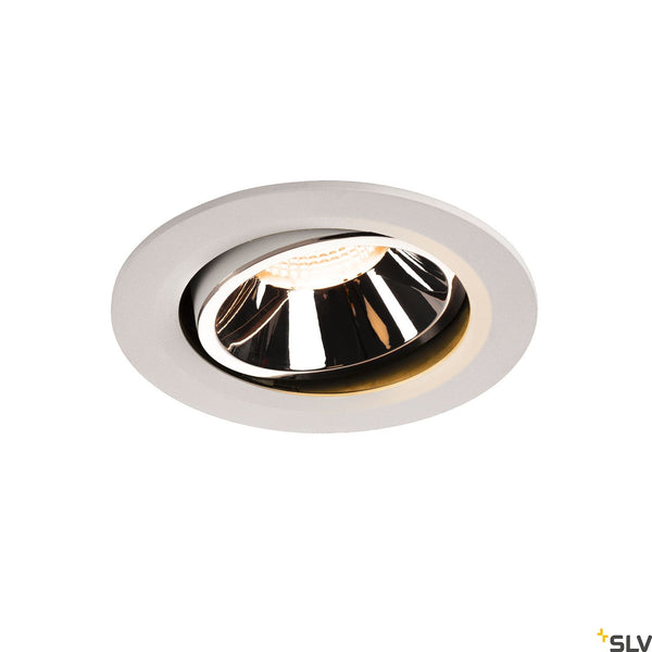 SLV NUMINOS DL L Indoor LED recessed ceiling light white/chrome 2700K 55° gimballed rotating and pivoting 1003645