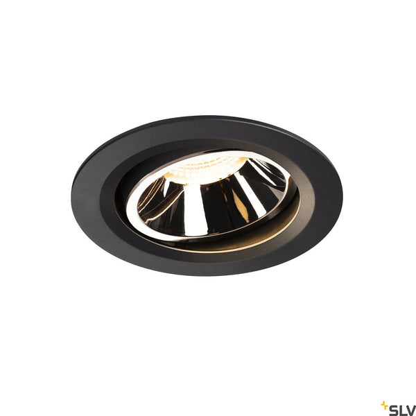 SLV NUMINOS DL L Indoor LED recessed ceiling light black/chrome 3000K 40° gimballed rotating and pivoting 1003654