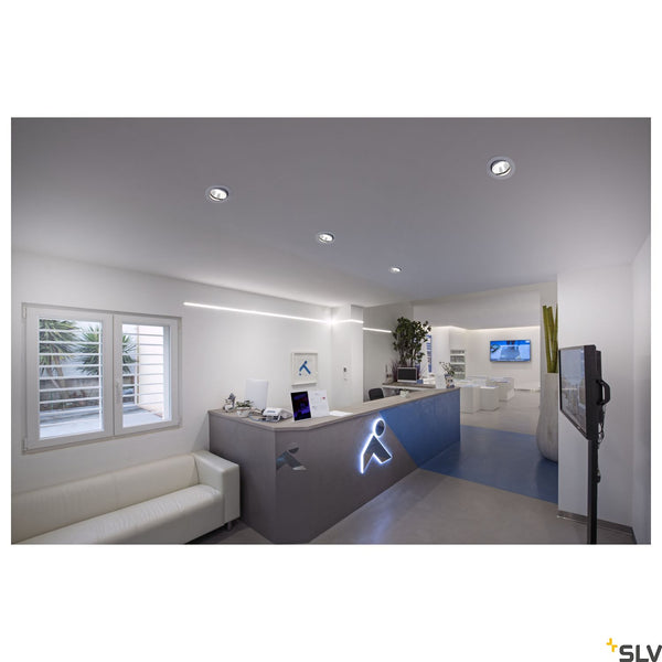 SLV NUMINOS DL L Indoor LED recessed ceiling light white/chrome 3000K 40° gimballed rotating and pivoting 1003666